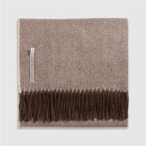 Alicia Adams Alpaca Herringbone Throw NEW